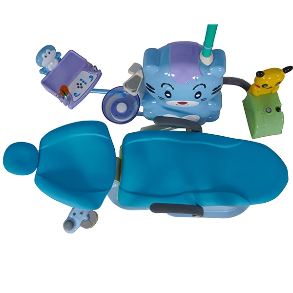 Children's Dental Chair Cute Luxury Mobile Tool Tray Bi-Color Lights Low Price 2