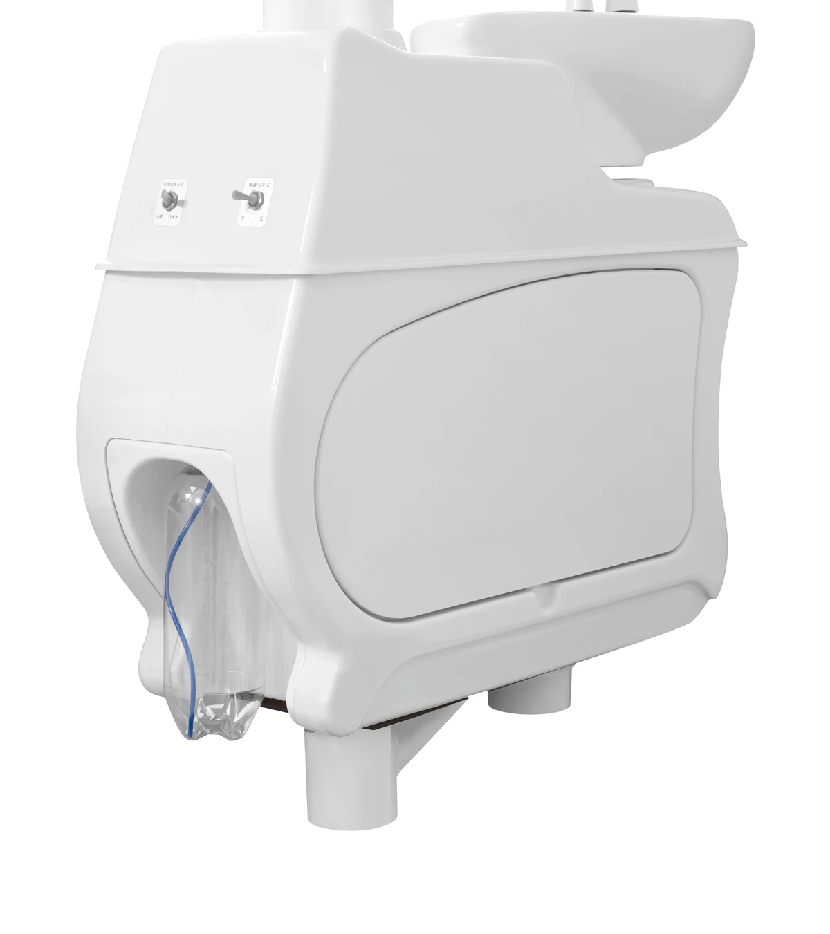 CE Approved Dental Chair with LED Dual Color Lamp Double Armrest with 9 Memory Positions Treatment Equipment with Dentist Stool 5