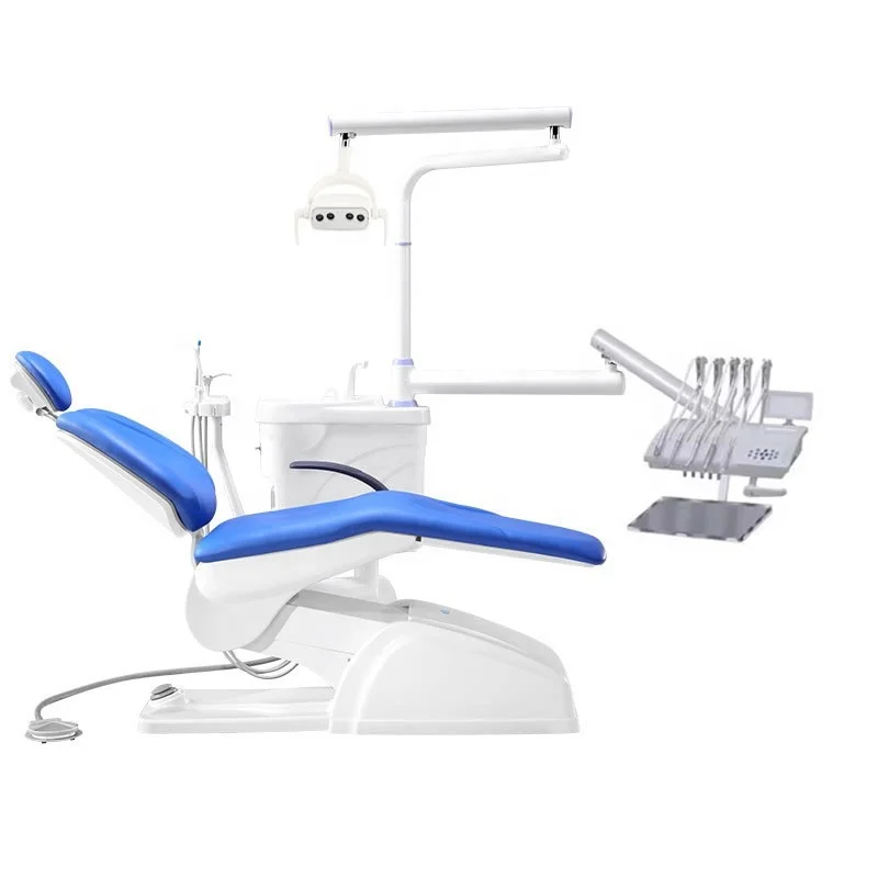 CE certified dental chair with Up-Hang tool tray ceramic spittoon dental hospital hot sale with dentist chair