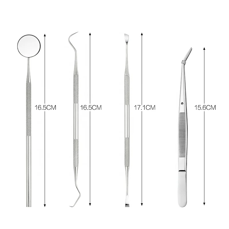 Dental Probes For Explorer Probes kits Stainless Steel Dental Treatment Instruments Set 4