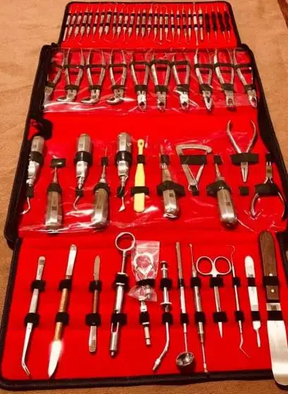 High quality dental adult extraction forceps stainless steel 10 pieces full set 4