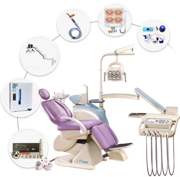 Luxury Dental Chair Folding Chair with Memory Position Rotatable Spittoon Low price details